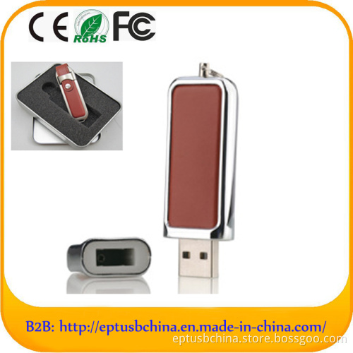 Custom Leather USB Flash Driver Pen Memory Stick Disk for Business Gifts (EL003)